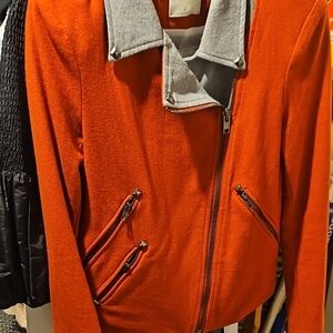 Line & Dot Red and Gray Blazer